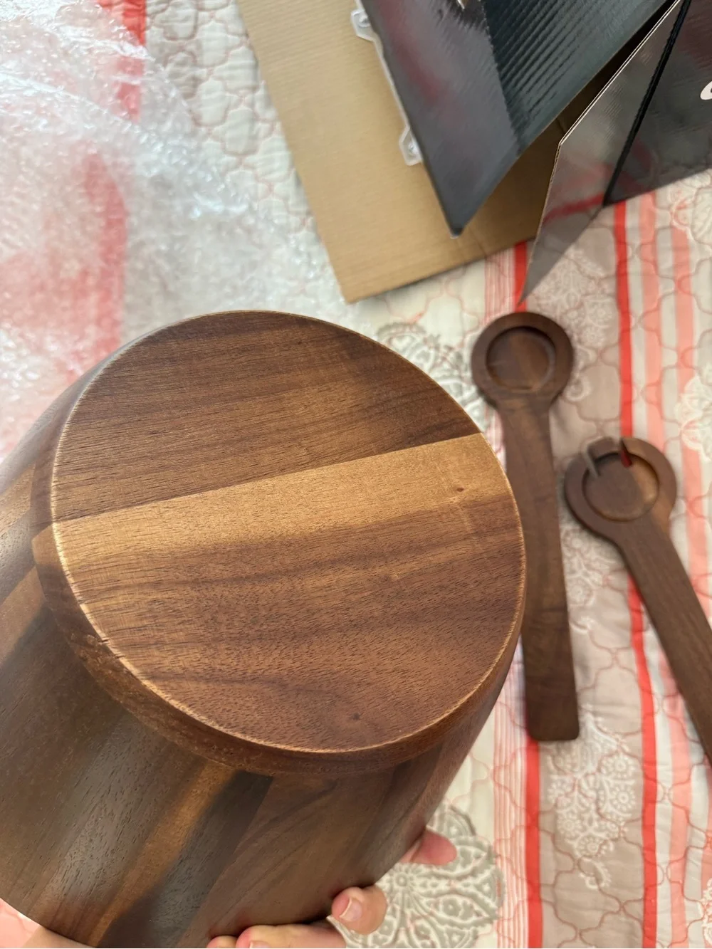 Culinary Craft Acacia Wood Salad Bowl Set - Brown